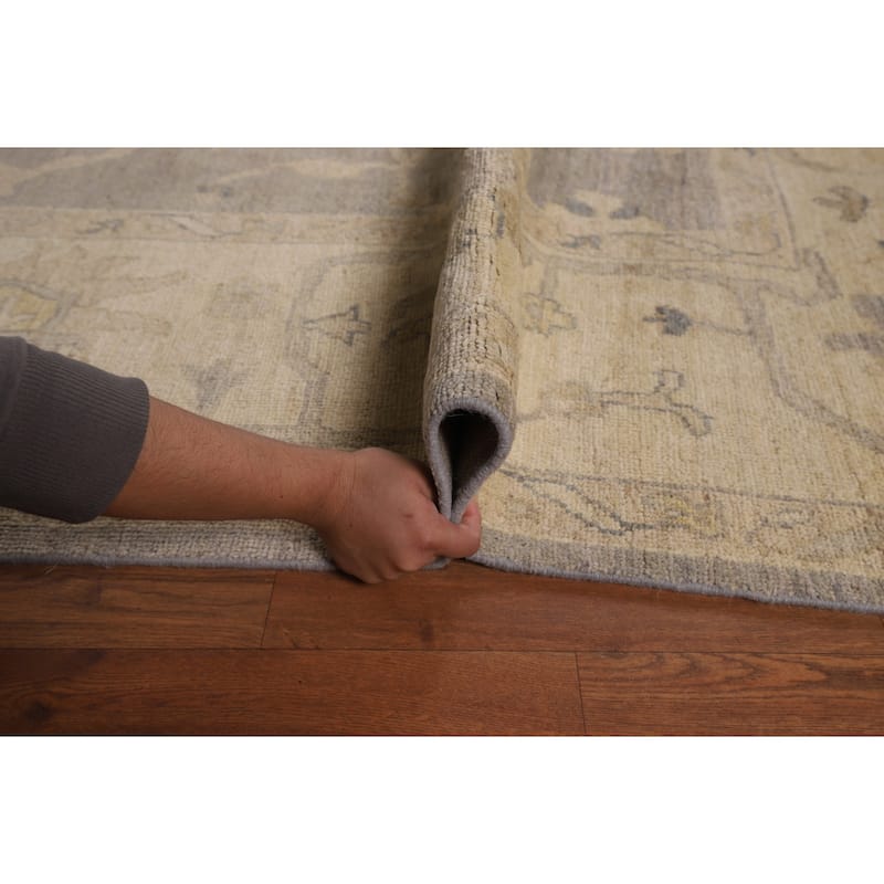 Oushak Turkish Area Rug Hand-Knotted Oriental Wool Carpet - 9'2"x 12'0"