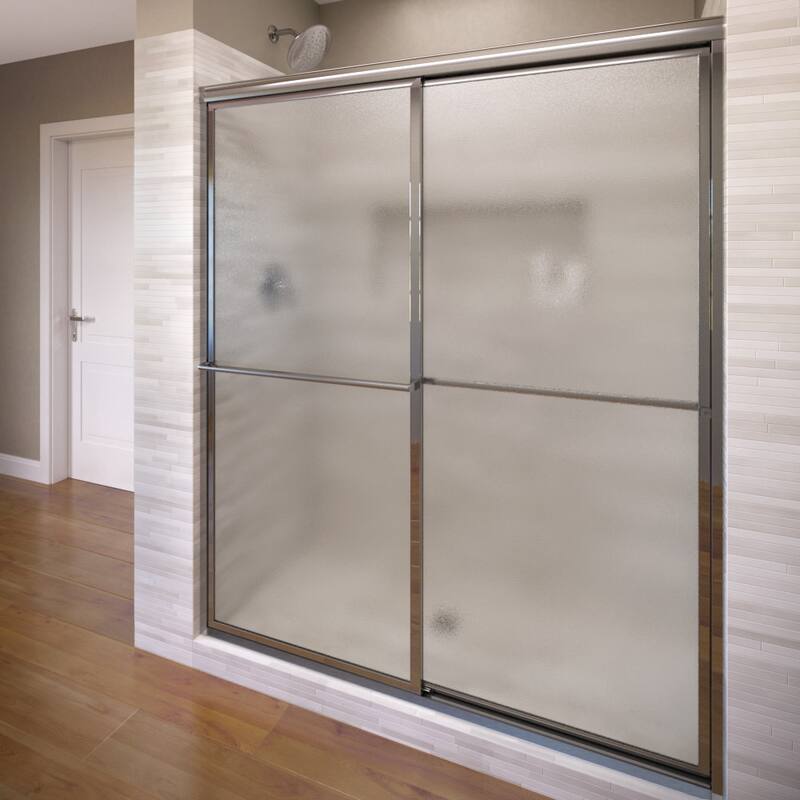 Basco Basco Deluxe 68" High x 45" Wide Bypass Framed Shower Door with - Chrome