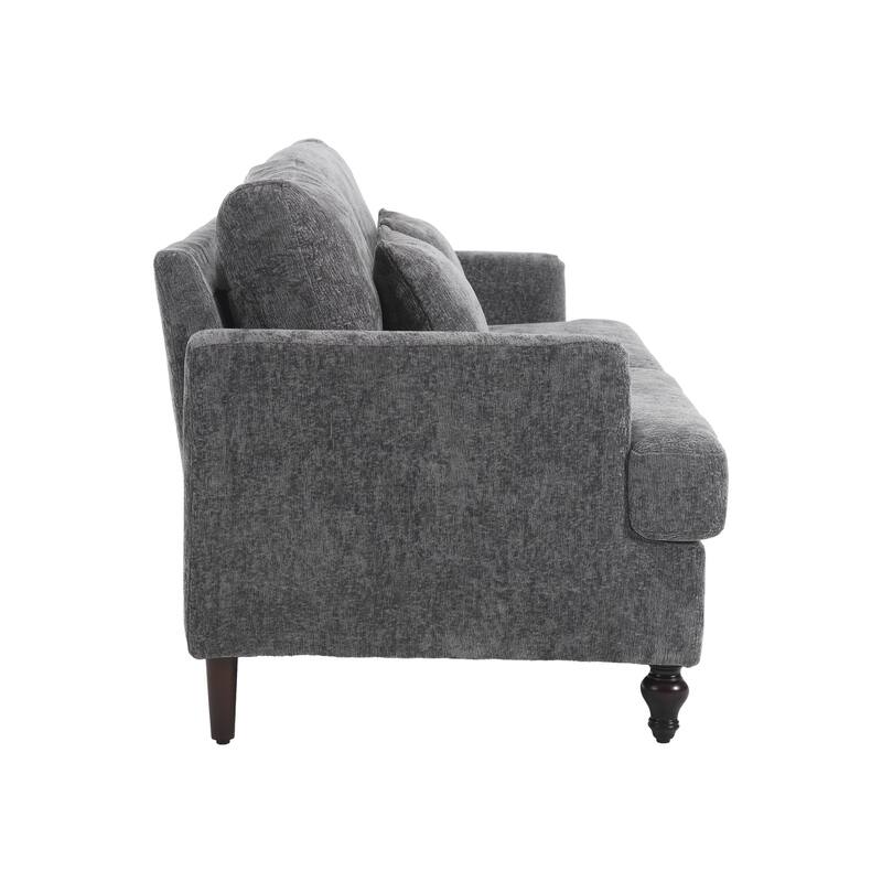 Modern chenille Fabric Loveseat