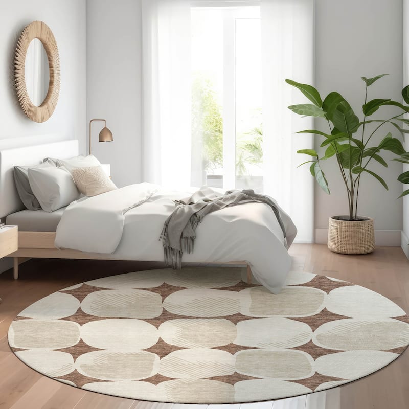 Machine Washable Indoor/ Outdoor Chantille Modern Puffy Rug