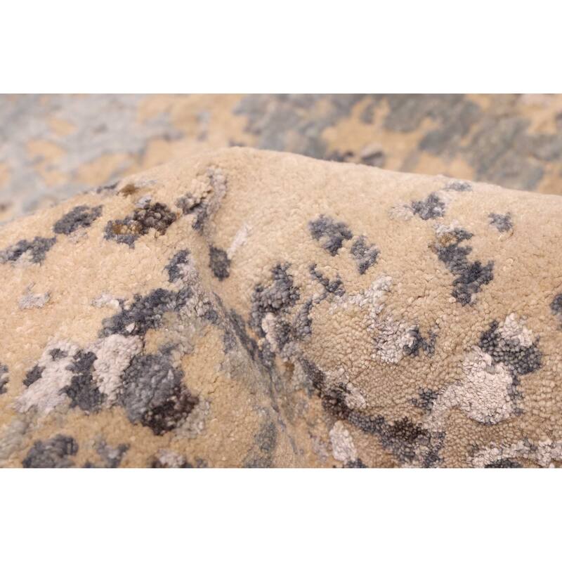 ECARPETGALLERY Hand-knotted Legacy Beige Silk, Wool Rug - 2'6 x 12'3