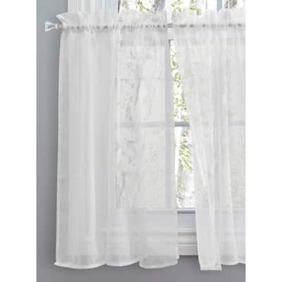 Sea Glass Semi-sheer Rod Pocket Kitchen Curtains - Tier, Swag or Valance (Sold Separately)