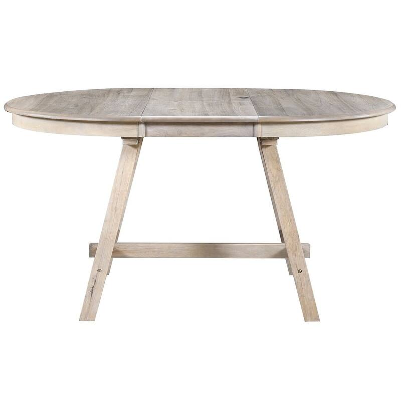 5 PCS Wood Dining Table Set for 4 Round Extendable Table with 4 Chairs