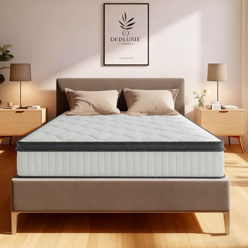 SweDrea 12 in. Medium Hybrid Memory Foam Mattress with CertiPUR-US and Oeko-TEX , Featuring Bamboo Charcoal Absorption.