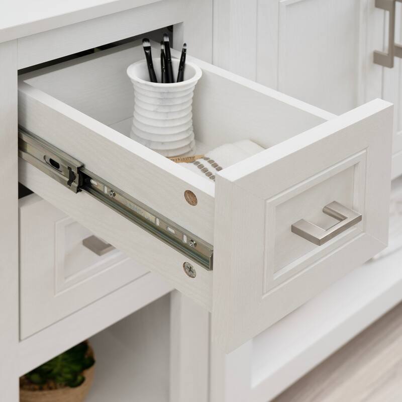 Linon Blakely Vanity with Mirror and 12-inch Side Cabinet