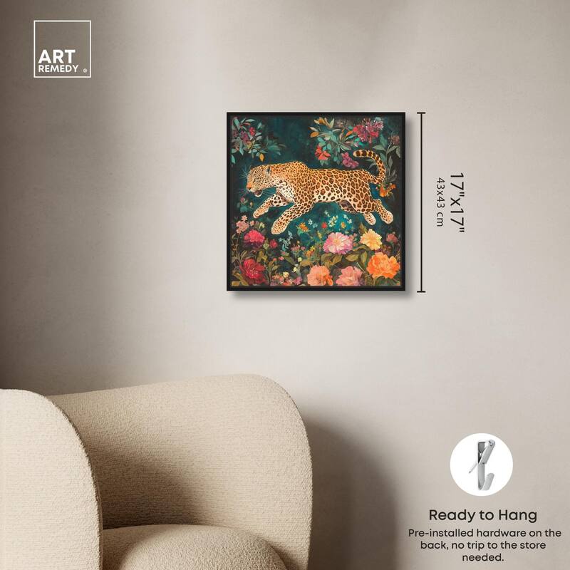 Tigers and Blooms Canvas by Art Remedy