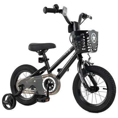 Kids Bike with Basket Adjustable Seat and Training Wheels
