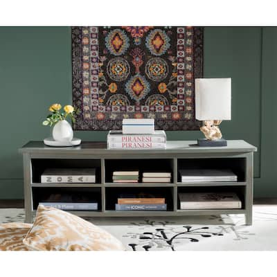 SAFAVIEH Sadie Ash Grey Low Bookshelf