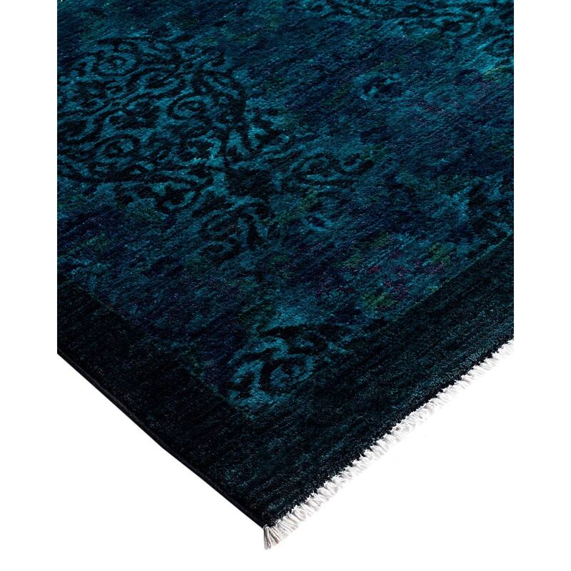 Vibrance One-of-a-Kind Hand-Knotted Area Rug - Blue, 10' 1" x 13' 8" - 10' 1" x 13' 8"