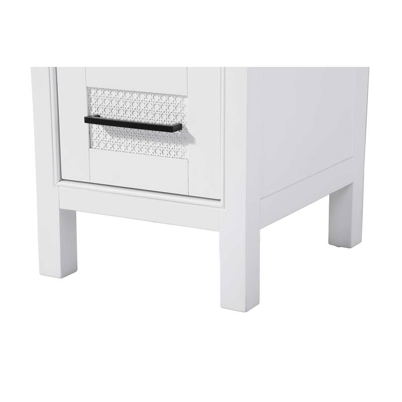 Winslow 16-28 Inch Bath Storage Glass Cabinet