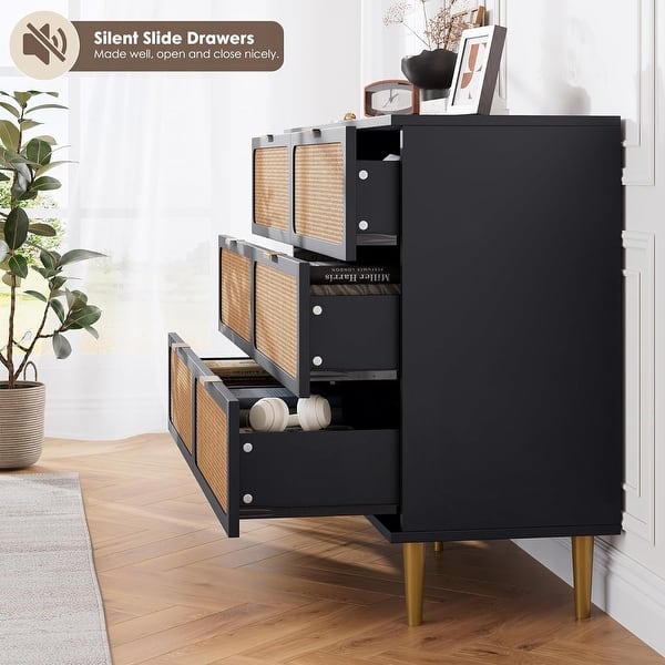 6 Drawers Dresser with Deep Drawers & Wide Top Black - On Sale - Bed Bath & Beyond - 42117353 6 Drawers Dresser with Deep Drawers & Wide Top Black - On Sale - Bed Bath & Beyond - 42117353