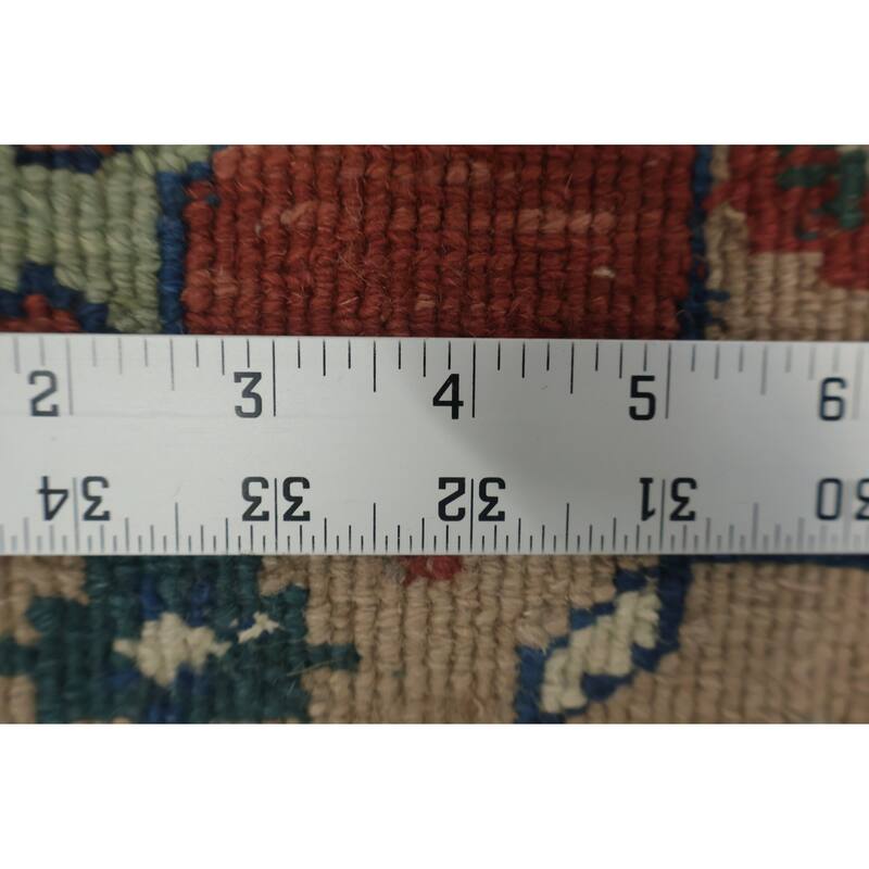 Hand Knotted Oriental 100% Wool Carpet Traditional Geometric Green Heriz (serapi) Area Rug - 8' 9'' X 5' 9''