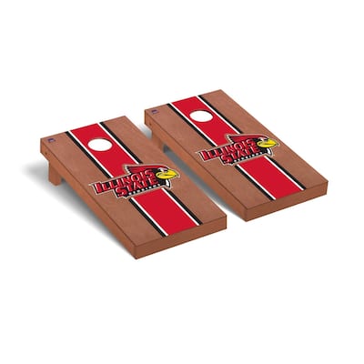 Illinois State ISU Redbirds Cornhole Board Set - Rosewood Stripe Version