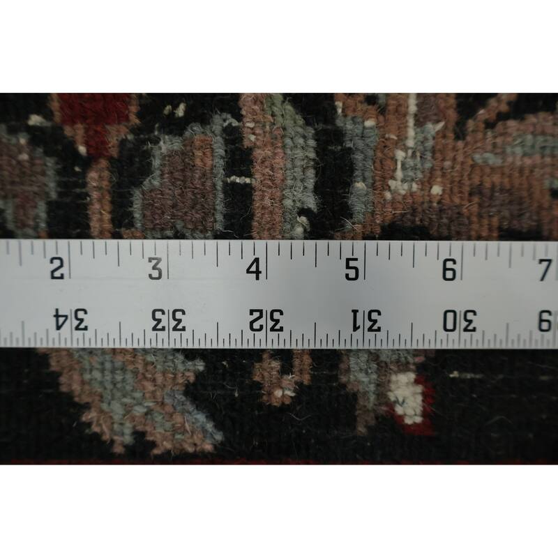 Hand Knotted Oriental 100% Wool Carpet Traditional All-Over Black Agra Area Rug - 6' 1'' X 4' 0''