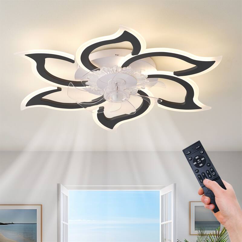 32.6" Ceiling Fan with Lights, Remote Control 3 Color Temperatures