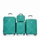 preview thumbnail 10 of 19, 4-piece ABS lightweight suitcase, 14 inch makeup box, aircraft wheels (14/20/24/28) Dark Green