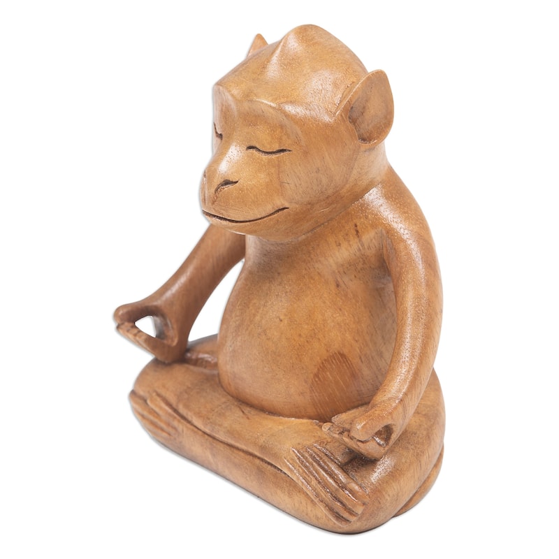 Novica Handmade Joyous Master Wood Statuette