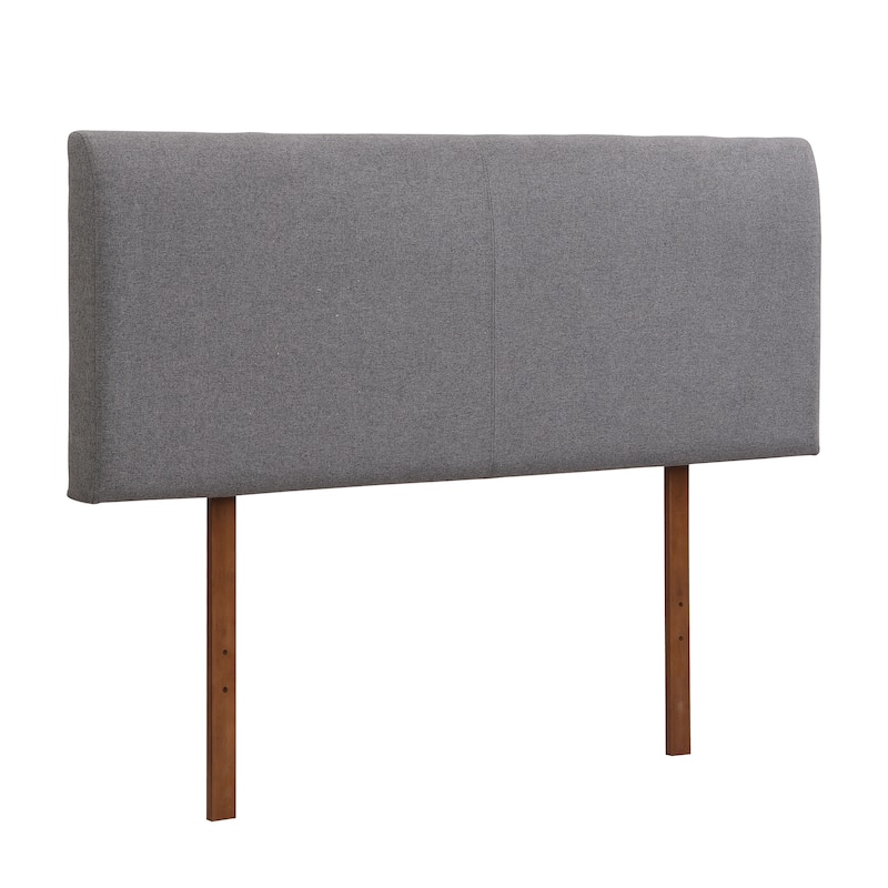 Solid Dry Bamboo Wood Platform Bed with Bamboo Frame, Upholstered Adjustable Headboard, Noise-Free Design, Easy Assembly
