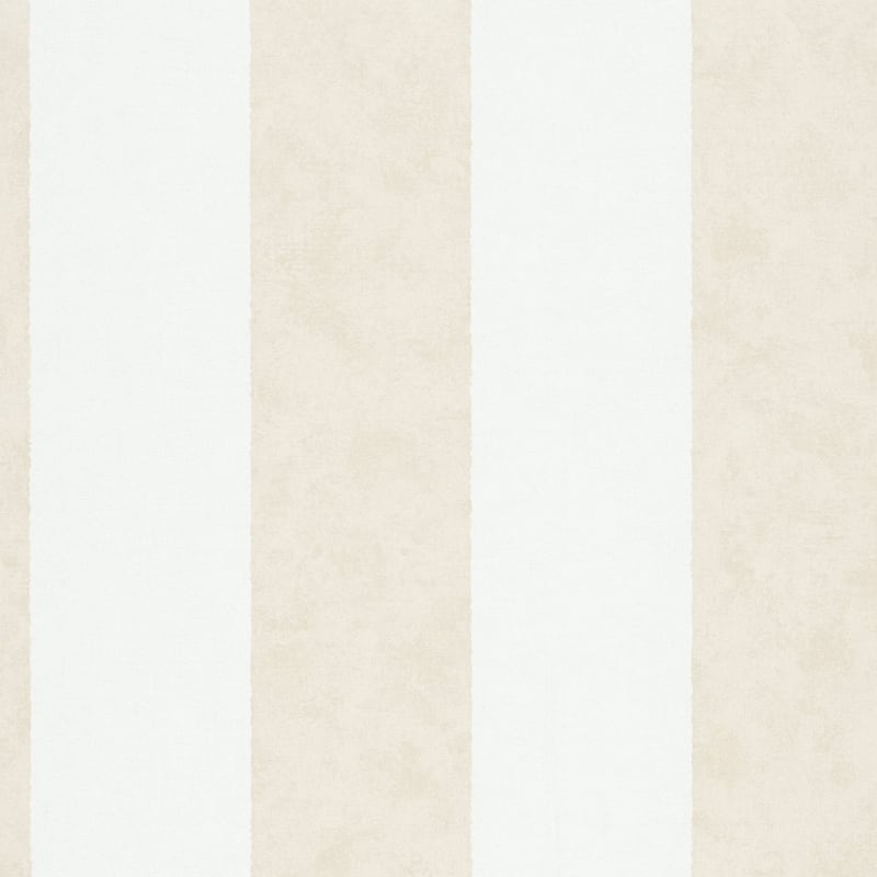 Galerie Wallcoverings Flora Thick Stripes Vinyl on Non-woven Matte Wallpaper Roll - 33 feet x 21 inches - White