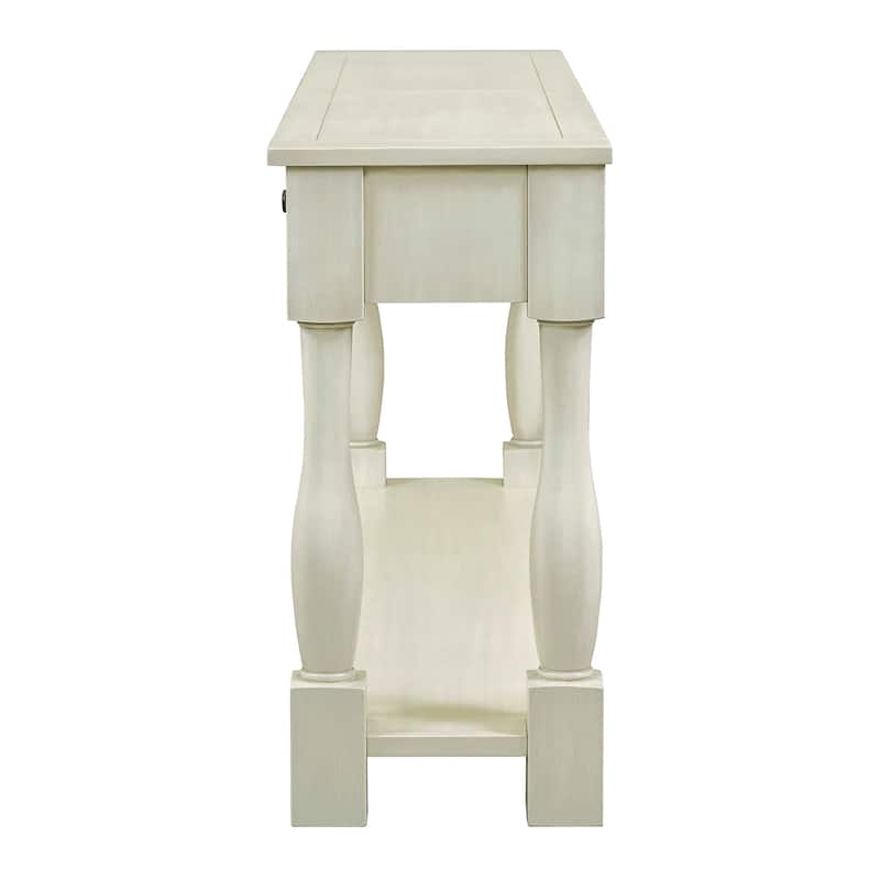 Console Table with Drawers and Shelf