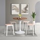 preview thumbnail 34 of 69, Tresse Modern Stackable Dining Stool with Wicker Seat for Dining Room, Garden, Patio, Indoor or Outdoor - No Assembly Required