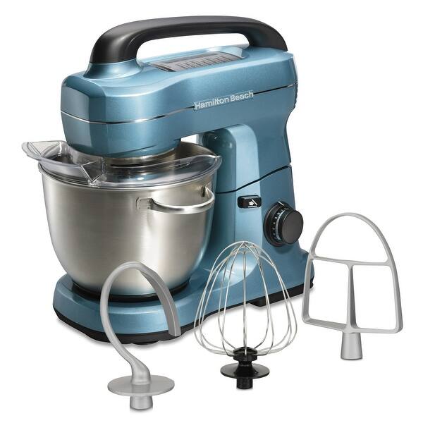 7 Speeds Stand Mixer with Whisk, Dough Hook, Flat Beater Attachments, 4