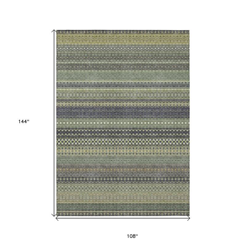 Tax Stripe Weather Resistant Timeless Fusion Outdoor Rug