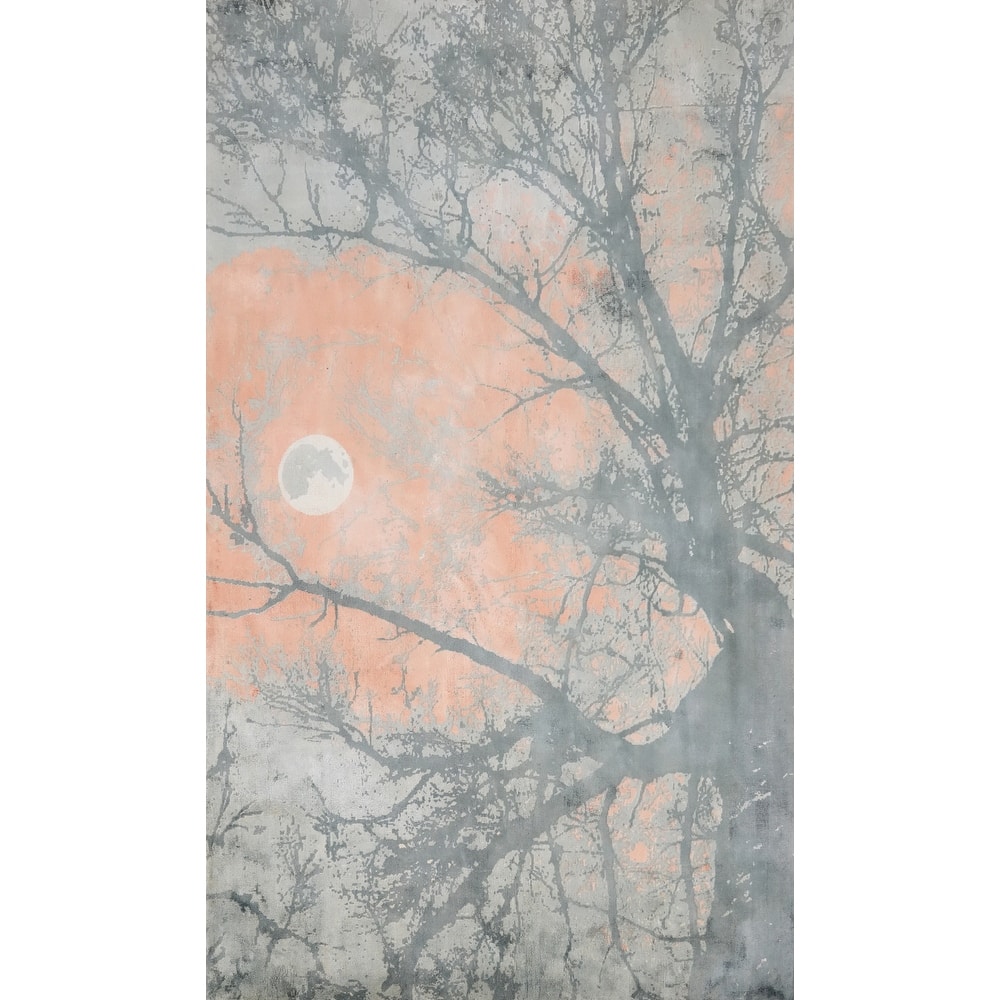 Hand Knotted Oriental Viscose Silk Carpet Modern Pictorial Multi-Colored Abstract Area Rug - 8' 0'' X 5' 0''