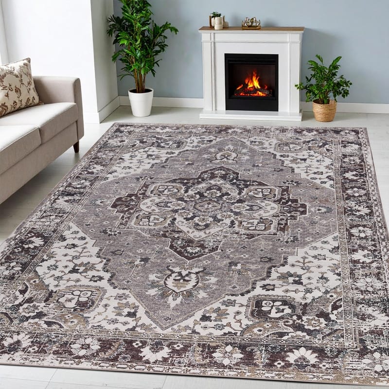 Superior Mahi Washable Indoor Area Rug or Runner - 10' x 14' - Grey