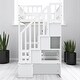 preview thumbnail 10 of 21, Twin Size Loft Bed with Staircase, L-Shaped Desk bed, LED Lights, Shelves & Cabinets, Space-Saving Workstation Bed Frame