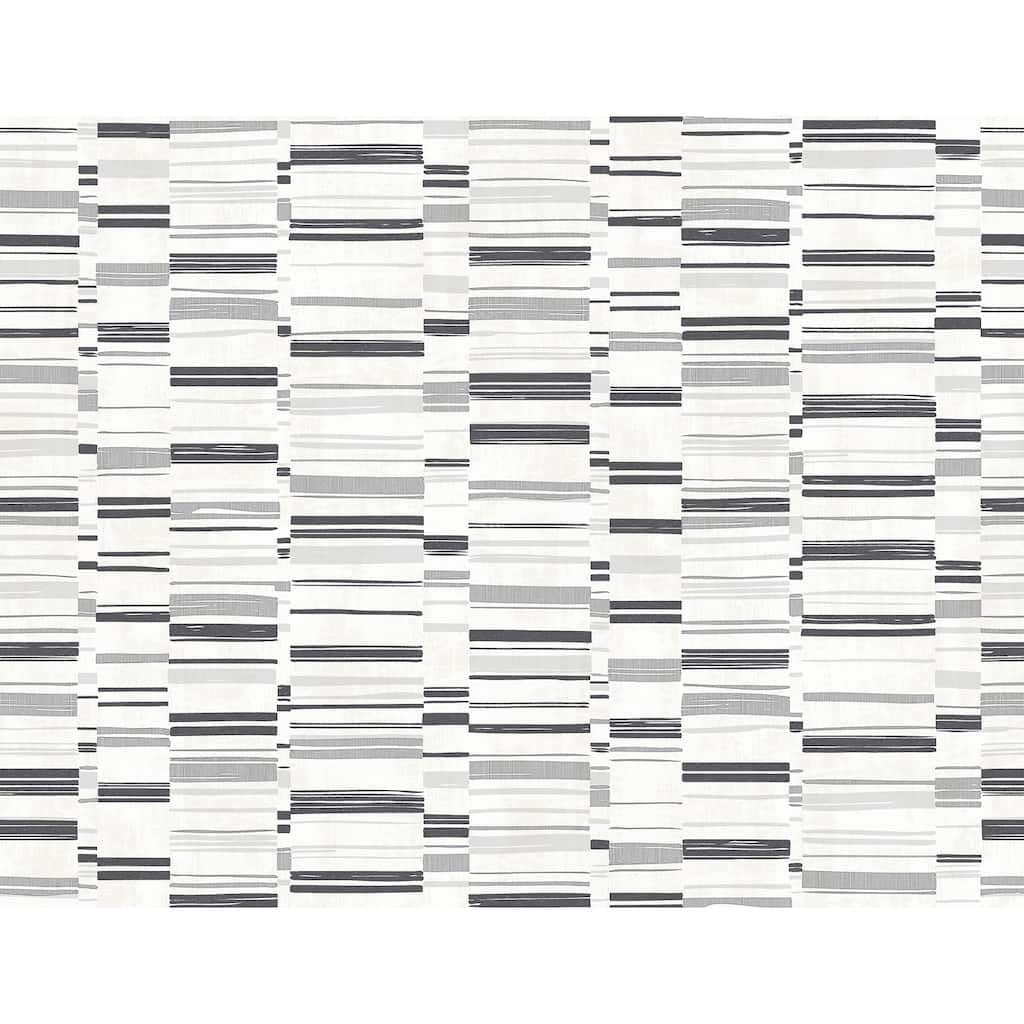 A-Street Prints Fresnaye Black Linen Stripe Wallpaper