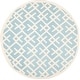 preview thumbnail 20 of 143, SAFAVIEH Handmade Flatweave Dhurries Michaele Modern Moroccan Wool Rug 8' Round - Light Blue/Ivory - Round