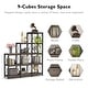 preview thumbnail 13 of 17, Corner Bookshelf 9-cube Stepped Etagere Bookcase - N/A