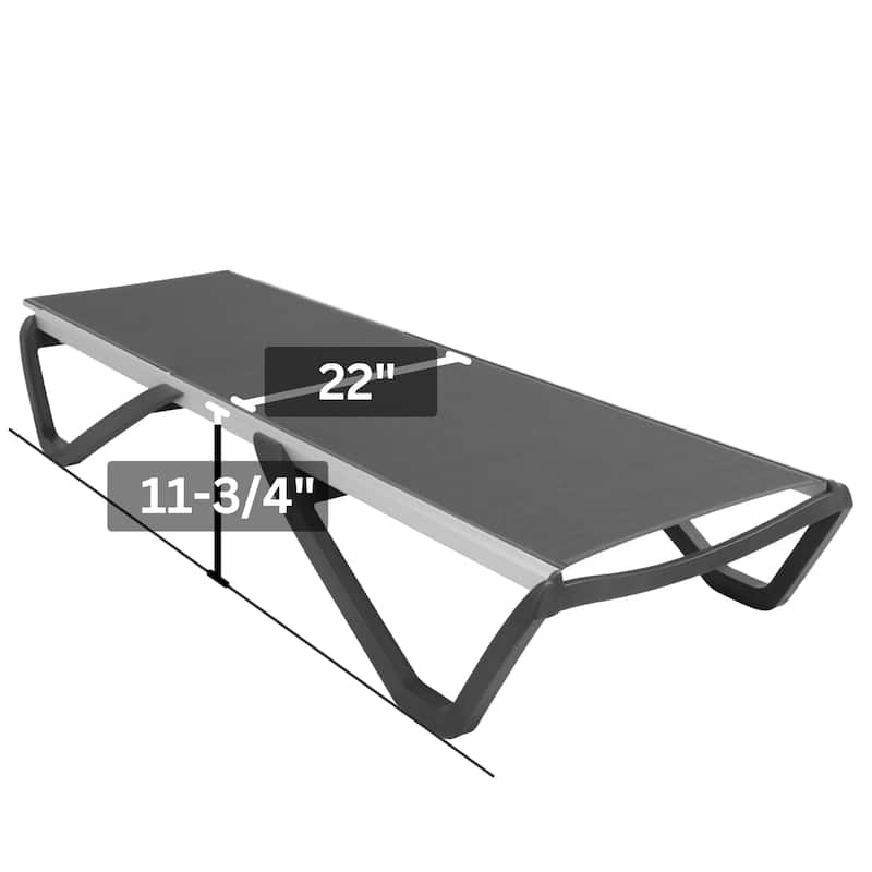 Furnish Theory Seabreeze Deck Patio Sunlounger Sun Lounger Lounge Chair Sling Chaise Lounger (Various Frame & Mesh Colors)