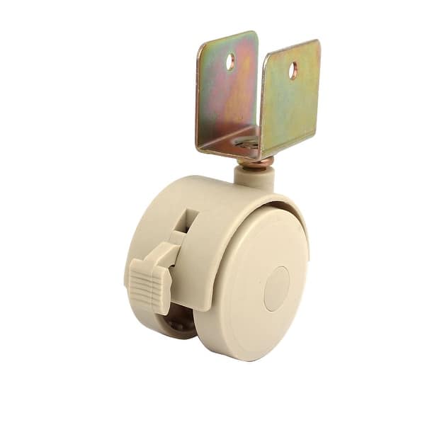 4pcs 20mm Plastic U Bracket Swivel Caster Wheel Tan w Brake Bed Bath & Beyond 36054437