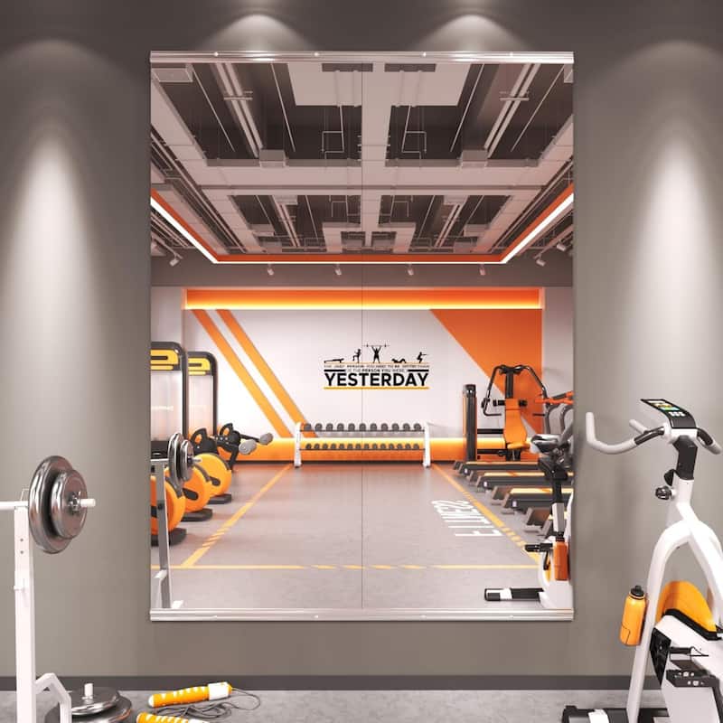 Large Full-Length Mirror for Home Gym Yoga and Dance Studio - 63x24-2PCS