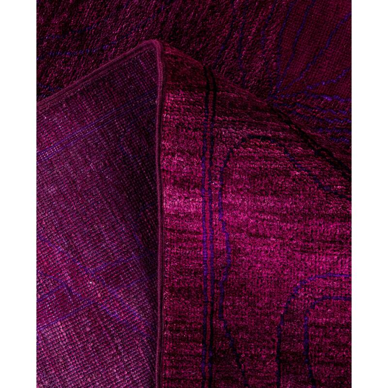Overdyed One-of-a-Kind Hand-Knotted Area Rug - Purple - 8' 1" x 11' 10"