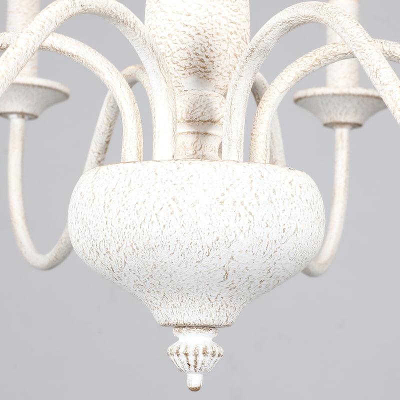 6-Light 27.95-inch Industrial Candle Chandelier Light for Bedroom Foyer