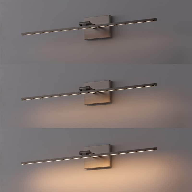 28" Swivel Integrated Dimmable LED Rechargeable Picture Light, Sensor, by JONATHAN Y - N/A