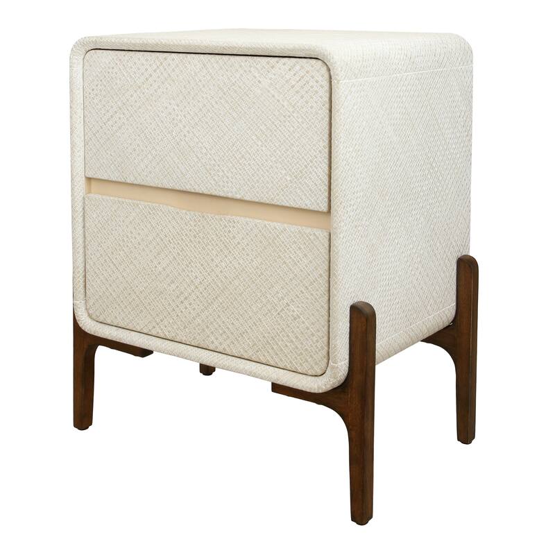 NPD Furniture Lotie 2-Drawer Nightstand - Whitewash