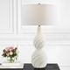 preview thumbnail 2 of 5, Uttermost Twisted Swirl White Table Lamp - 32"H,   Shade 10"H x 18"Dia.