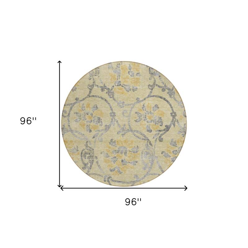 HomeRoots Floral Traditional Rectangle Outdoor Rug