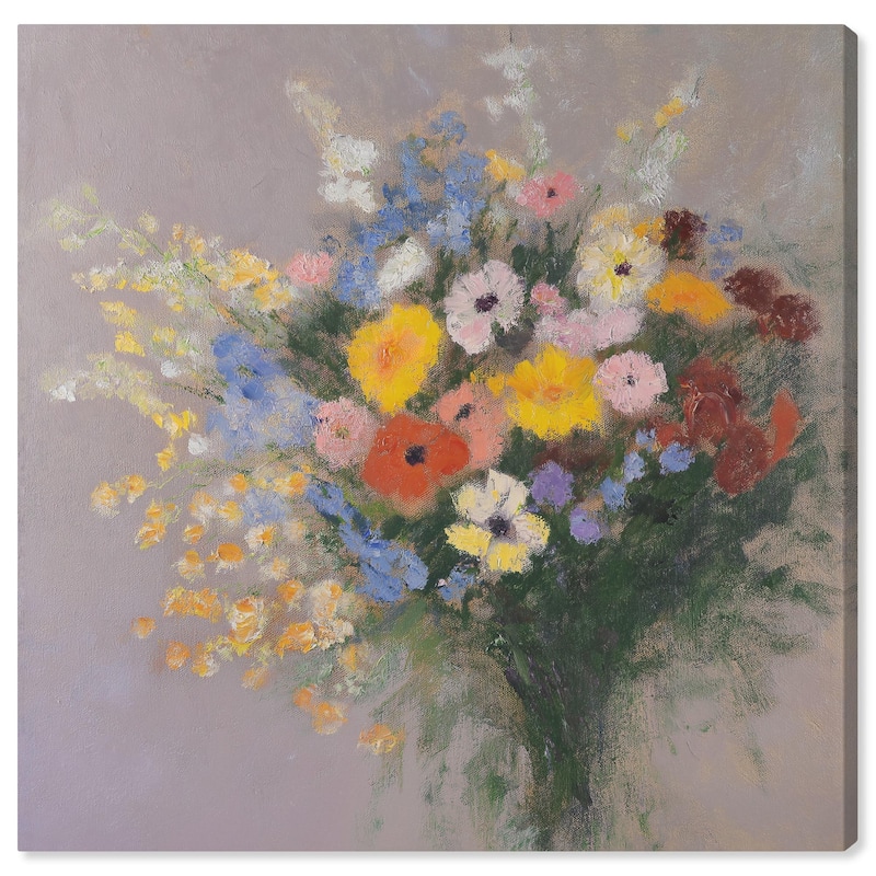 Meadow Flowers Canvas by Art Remedy, Gallery Wrapped - 20" x 20"