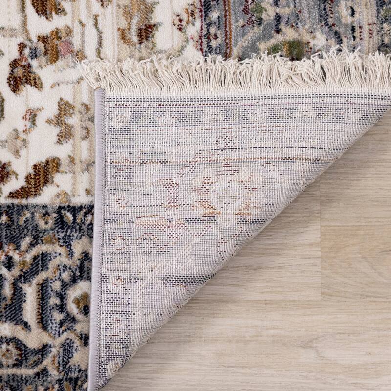 Sydney Collection - Pink/Cream/Blue Elaborate Border Rug
