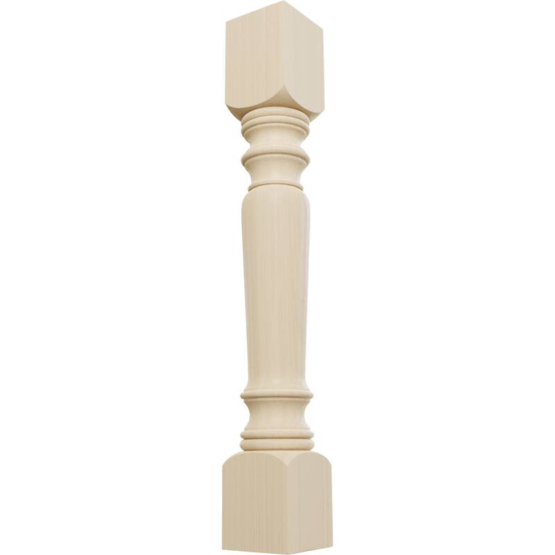 5"W x 5"D x 35 1/2"H Legacy Tapered Cabinet Column - Rubberwood
