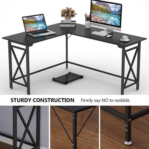 Shop Large L Shaped Desk 67 Modern Corner Computer Desk Study