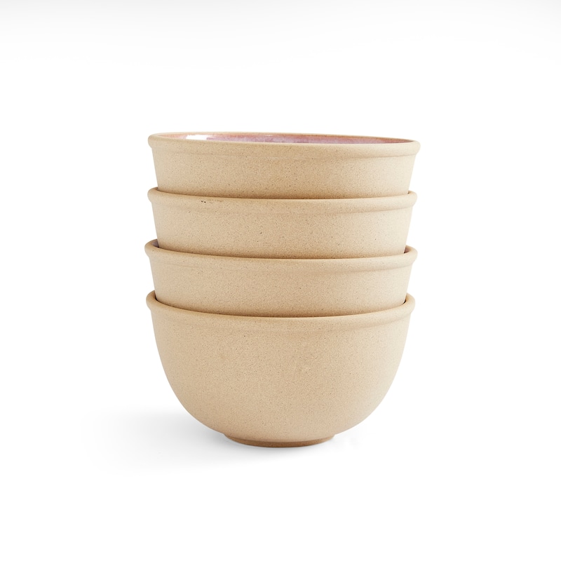 Portmeirion Minerals Set of 4 Small Serving Bowls - 4.5 inch - Rose Quartz