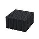 preview thumbnail 1 of 37, 12 x 12 Inch Interlocking Deck Tiles,Bathroom Shower Balcony Porch Weight Capacity Upto 440 LBS,Pebble Stone Pattern Pack of 12 Black