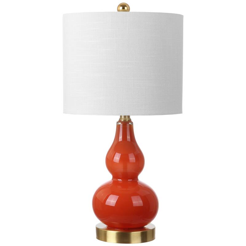 Anya 20.5" Mini Glass LED Table Lamp, Gray by JONATHAN Y