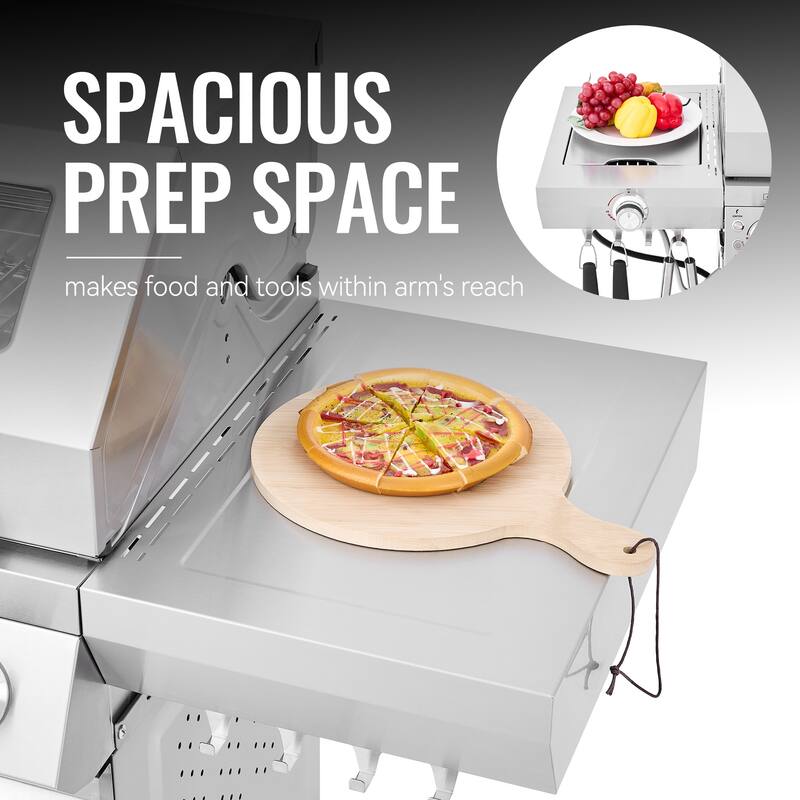 Royal Gourmet Deluxe Stainless Steel 5-Burner Gas Grill